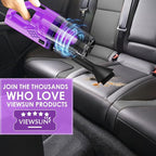 17PCS Car Cleaning Kit, Purple Car Interior Detailing Kit with High Power Handheld Vacuum, Detailing Brush Set, Windshield Cleaner, Cleaning Gel, Complete Auto Accessories for Women Gift