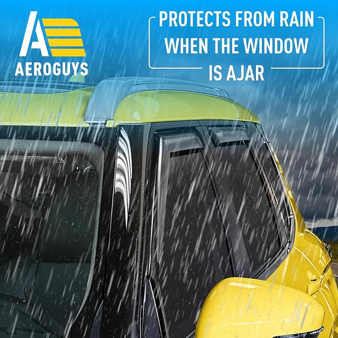 Extra Durable Window Deflectors in-Channel Window Visors Rain Guards Fit for Mitsubishi Outlander 2022-2026, Sun Visors, Wind VentVisors, Vent Shades, Exterior Car Accessories - 4 pcs. AG0848