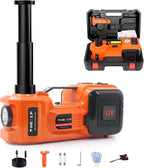 Electric Car Jack 5Ton 12V Kit Hydraulic (Lifting Range: 6.1~17.7 inch) with Inflator Electric Jack for Car SUV Sedan MPV Change Tires Garage Repair Emergency Kit