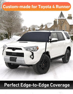 Car Snow Cover Compatible for Toyota 4Runner | Windshield Cover for Ice and Snow with S-Hook Straps | Heavy-Duty 600D Oxford Winter Car Cover, Waterproof & Anti-Slip
