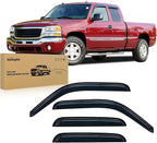 Window Visors for Chevy Silverado/GMC Sierra 1500/2500/3500/2500HD Extended Cab 1999-2006, Out-Channel Window Wind Deflectors Rain Guards -4PCS