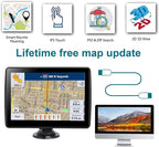 7 Inch GPS Navigator for Car Truck RV, 2026 Latest Map GPS for Car with Free Lifetime Updates, Voice Guidance, Speed Alerts, Custom Routing, HD Touchscreen