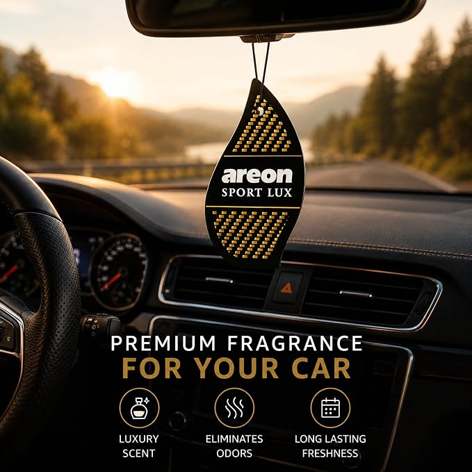 SL-Gold-12 Sport LUX Cardboard Air Freshener, Gold, 12 Pack