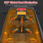 12V 200W Car Heater - 360° Rotatable 2-in-1 Heating & Cooling Fan, Windshield Demister Defroster, Plug-in Cigarette Lighter, Universal Fit for All Vehicles