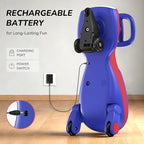 12V Electric Wiggle Car for Kids with Pedal, Display, Rechargeable Battery, LED Light, Bluetooth, Light-Up Wheels, Anti-Rollover, 2 Speeds, Ride on Toys, Birthday Gifts for Age 3+, 150Lbs
