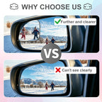 2PCS Fan Shaped Car Blind Spot Mirror, HD Frameless Convex Glass Rearview Mirror, Rotatable Wide Angle Vehicle Side Auxiliary Mirror with Strong Adhesive, Universal Fit for Car SUV Truck Silver
