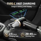 Cordless Car Vacuum Cleaner: Handheld Vacuum with 16000Pa Strong Suction, 𝐁𝐫𝐮𝐬𝐡𝐥𝐞𝐬𝐬 𝐌𝐨𝐭𝐨𝐫 & HEPA Filter, 7-in-1 Cleaning Kit, Type-C Charging for Home Office Car - Black
