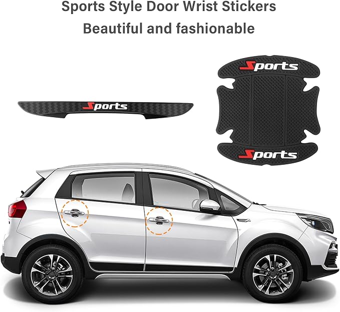 8PCS Car Door Protector,Sports Car Door Handle Protector,Sports Car Door Handle Scratch Protector,Universal CCar Door Edge Protector Fit Most Cars,SUVs,Trucks