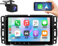 4Core Car Radio Stereo for Chevy Silverado Tahoe GMC Sierra Yukon 2007-2013, 8 Inch IPS Screen with CarPlay Android Auto Bluetooth GPS Navigation Backup Camera