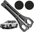 Car Seat Gap Filler Organizer Compatible with Subaru Crosstrek Accessories Seat Gap Plug Blocker with Storage Slot Non-Slip Car Cup Holder Coaster Black