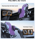 2026 Upgrade Phone Holders for Your Car with Double Lock Vent Clip Cell Phone Car Mount Universal Car Phone Holder, 360° Rotation Easy Clamp Car Mount for iPhone 17 Pro Max 16 15 14 13 12