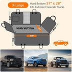 Hard Bottom Dog Car Seat Cover for Pets 100% Waterproof Seat Cover Hammock 600D Heavy Duty Scratch Proof Nonslip Durable Soft Back Seat Covers for Full Size Trucks