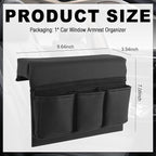 Car Armrest Storage Box for Window,Multi-functional Car Window Armrest Organizer with Storage Pocket for Phone/Tissue/Key,Universal Cars Door Organizer as Cars Elbow Rest Pad (Large)