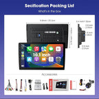 Carplay Screen for Car,10.1 inch Wireless CarPlay & Android Auto,Backup Camera,Double Din Car Stereo,GPS Navigation,ZLink,Audio Receivers,Music Player (10.1 inch)