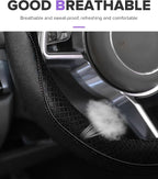 Steering Wheel Cover,Car Accessories,Microfiber Leather Car Steering Wheel Covers,Universal 15 Inch Anti-Slip Breathable Auto Interior Decor Protector,Suitable for Most Cars (Black)