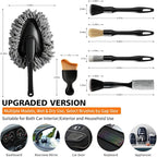 Car Detailing Brush Kit Interior & Exterior Cleaner, Ultra Soft Boars Hair Car Interior Detailing Brushes, 6 Different Detailing Brushes for Auto Detailing, Dashboard, Vents, Wheels and Tires