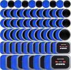 100 Pcs Tire Patches 5 Sizes Rubber Radial Tire Repair Patch Plug Kit Heavy Duty Emergency Repair Tool for Puncture Car Truck Bus Tractor Vehicle Motorcycle 32, 42, 58, 65x80, 85x120 mm