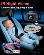 Dual Baby Car Camera for 2-Kids: 6.9'' HD Split Screen with Auto Brightness 1080P Backseat Camera for Twins Infrared Night Vision - 360° Adjustable USB Easy Setup Ideal for SUVs Minivans