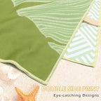 2 Pack Microfiber Beach Towel, Quick Dry Travel Towel Large Sand Free Towel for Beach, Camping, Swim Pool, Gym, Sports& Yoga 71"x32", Palm