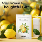 12 Packs Lemon Scented Sachets for Drawer Closet Bathroom Odor Eliminator - Fresh Home Fragrance Car Air Frehener