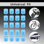 20 Pcs Glow in The Dark Tire Valve Caps Fluorescent Tire Valve Stem Caps, Cool Car Present for Universal Decoration Accessories for Car SUV Bicycle Motorcycles Trucks (Blue)