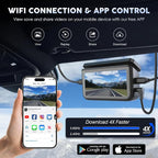 360 View 4 Channel Dash Cam Front and Rear, Left Right Detached Side Camera for Cars,3.39'' Large Touchscreen,GPS and 5G WiFi, Night Vision,Parking Mode,G-Sensor,APP Control, Included 128GB Card ﻿