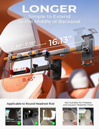 for iPad Holder Car Tablet Mount, Road Trip Essentials Toddler Kids Travel Gifts, Car Accessories for Women Interior Organizer Mens Truck 3in1 Tablet Holder for Car Camping Back Seat Headrest