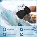 Ice Scraper with Glove Waterproof Ice Scrapers for Car Windshield No Scratch Comfortable Removal Snow Mitt Glove Windproof Warm for SUV Vehicle Truck Snow Quickly Removal