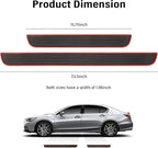 4PCS Car Door Sill Protector,Anti-Scratch & Waterproof Car Door Sills Scratch Protection,Universal Car Exterior Accessories Automotive Door Entry Guard for Car,Truck,SUV (Black Red, Width 1.96")