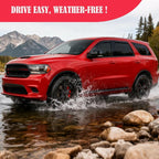 in-Channel Rain Guards Window Visors for Dodge Durango 2011-2026 Inside Front Rear Window Vent Deflectors Sun Shade Wind Visor Car Accessories, Dark Smoke
