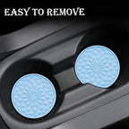 4 Pack Silicone Car Cup Holder Coaster – 2.75 Inch Non-Slip Drink Mat, Universal Fit for Most Vehicles – Cute & Functional Auto Accessories (Light Blue)