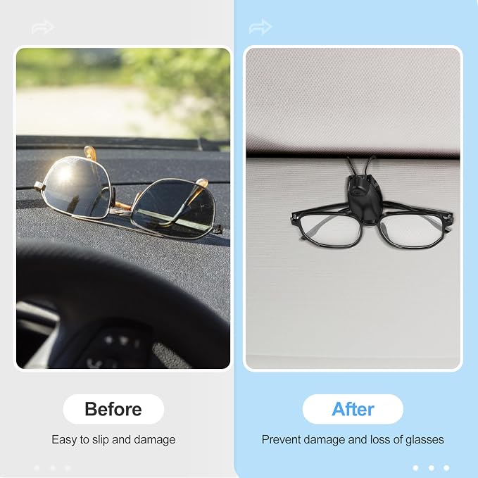 30 Pieces Car Sunglasses Holder for Sun Visor Car Clip Bulk, Accessories Interior Eyeglasses Mount Ticket Card Clip Glasses Holder Auto Clip Holder(Black)