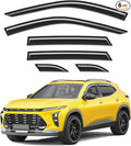 6-PCS Extra-Thick Window Rain Guards Fit for Chevy Trax 2024 2025 2026 Rain Guards Tape-on Window Deflectors Side Window Visors Vent Visors Vent Shades Car Accessories