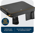 Portable Extra Thick Heated Stadium Seat Cushion – Bleacher Cushion with Side Pocket, Cup Holder, Waterproof, Anti-Slip, and Straps – Perfect for Football Seats and Bench Seats for Bleachers
