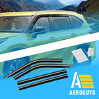 Extra Durable Window Deflectors Tape-On Window Visors Rain Guards Fit for Toyota Highlander 2020-2026, Sun Visors, Wind Vent for Shades, Exterior Car Accessories - 4pcs. AG0740
