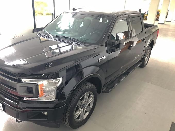 2015-2026 Tape-On Rain Guards for Ford F150 SuperCrew Side Window Deflector Visors (Crew cab only) XL XLT Lariat King Ranch Platinum Limited Lightning 2018 2019 2020 2021 2022 2023 2024 2025