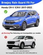 in-Channel Rain Guards Fit for Honda CRV CR-V 2017-2022, Extra Durable Window Rain Guards Visors Vent Visors Window Deflector Vent Shades Car Accessories -4 pcs