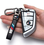 Car Keychain and Car Tire Valve Stem Caps Combo Compatible with BMW M M2 M4 M5 M6 M8 X1 X2 X3 X5 X6 M135i M240i Z4 328i X7 Keyring for Men and Women Family Present Car Accessories