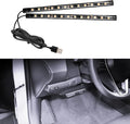 Car LED Strip Light, 12V 24 LED Vehicle Interior Atmosphere Lamps with USB Port, Auto Under Dash Ambient Night Light, Universal Car Accessories (White, USB)