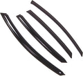 WD2-500 Dark Smoke 4 Pcs Set Window Visor (Outside Mount) Deflector Rain Guard Compatible with 2004-2007 Audi A8