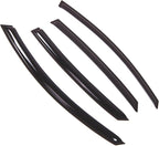 WD2-500 Dark Smoke 4 Pcs Set Window Visor (Outside Mount) Deflector Rain Guard Compatible with 2004-2007 Audi A8
