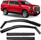 Voron Glass in-Channel Extra Durable Rain Guards for GMC Yukon XL 2021-2026, Window Deflectors, Vent Window Visors, 4 Pieces - 200621