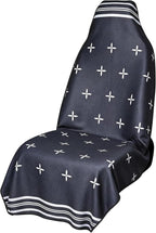Car Seat Cover Towel for Front Seats Non-Slip with Headrest Pocket & Strap | Universal Fit for Cars Truck SUV|Car Seat Hoodie & Phocho Perfect After Gym Workout, Beach,Yoga and Running|Anti-dog Scratch