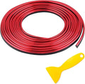Car Interior Moulding Trim Strip, 33Ft/10M Car Flexible Electroplating Decoration Styling Door Dashboard, DIY Pinstriping Filler Insert Strip, with Installing Tool, Interior Accessory(Red)