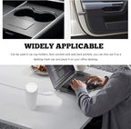 Car Trash Can Bin with Lid, Mini Vehicle Cup Holder Organizer Leakproof Garbage Bin, Waterproof Cup Type Trash Can Multi-Function Storage Container for RV Home Office (White)