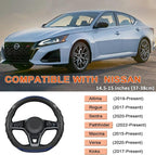 Steering Wheel Cover for Nissan Altima Rogue - Car Steering Wheel Cover for Nissan D Shape(Blue-D-Shaped)