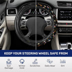Chicken Steering Wheel Cover, Non Slip Polyester Car Wheel Protector for Car SUV Truck, Universal 15 Inch