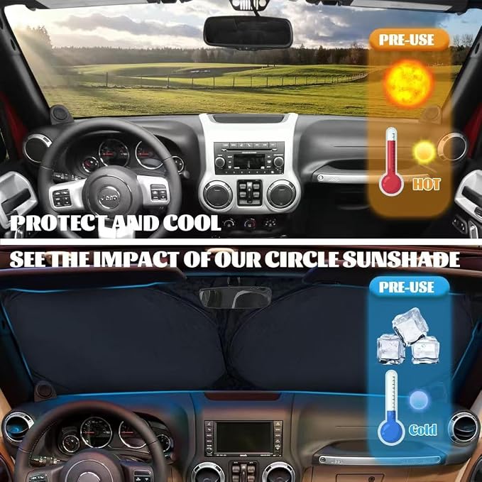 Beach Cat Car Window Sun Shield Funny Cool Summer Animal Kitten Front Window Sun Shade Block UV Rays Sun Shade Visor Protector for Sedan Truck SUV Accessories 59" L x 31.5" W
