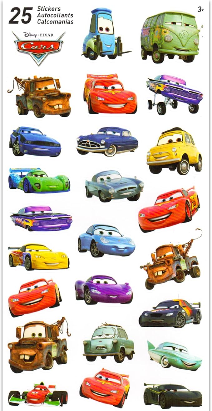 Cars Hooded Towel Set for Kids, Girls, Boys - Lightning McQueen Bath Towel Poncho Bundle with Stickers, More | Cars Bathroom Set