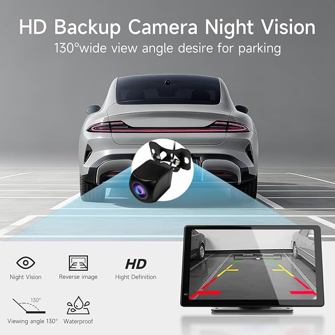 7 Inch Portable Carplay Screen for Car,Car Stereo Wireless Carplay & Android Auto,1080p Backup Camera CarAudio Receivers GPS Navigation Mirror Link
